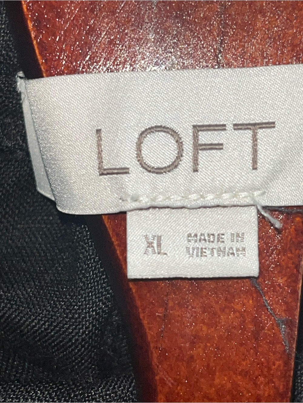 LOFT Black Linen Blend Cropped Wide Leg Culotte Jumpsuit Pockets Relaxed Fit XL - Picture 9 of 15